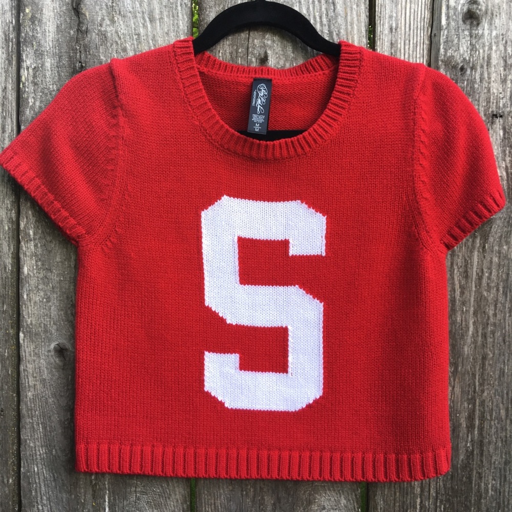 Pretty Little Liars Soft Red Cropped Sweater M